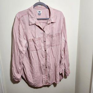 Old Navy - Button Down Shirt - Pink - XXL